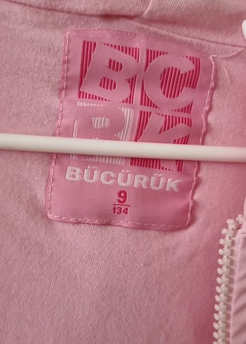 Pembe Kapüşonlu Kız Çocuk Ceket yağmurluk - Görsel 3