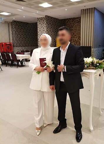 #Beyaz ceket içlik pantolon #