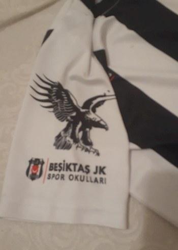 BJK Baskılı Çocuk Tişörtü Beyaz Gri - Görsel 9