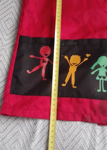 Kırmızı Baskılı boyama Önlüğü - Görsel 12