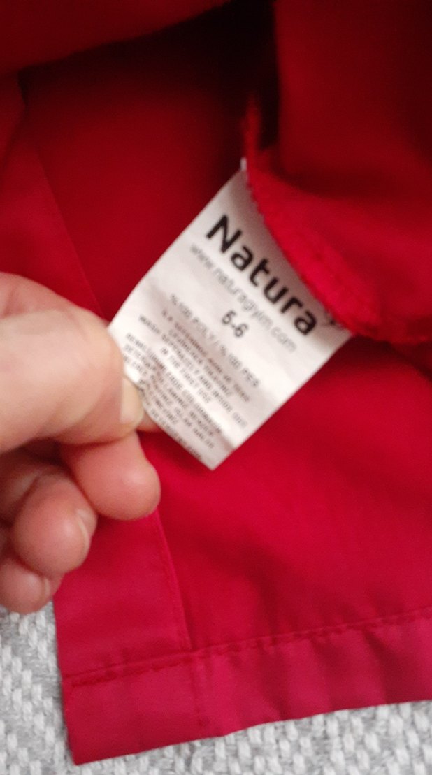 Kırmızı Baskılı boyama Önlüğü - Görsel 3