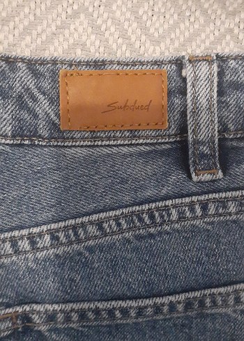 Gri Mini Denim Şort Kadın - Görsel 18