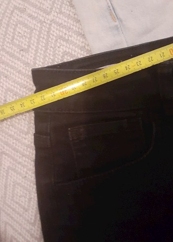 Gri Mini Denim Şort Kadın - Görsel 9