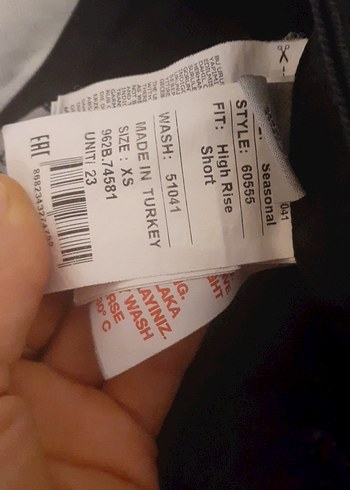 Gri Mini Denim Şort Kadın - Görsel 7