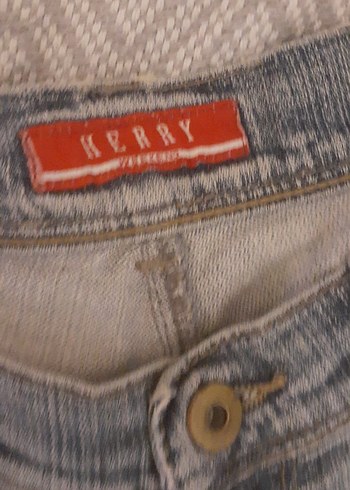 Gri Mini Denim Şort Kadın - Görsel 4