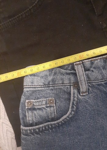 Gri Mini Denim Şort Kadın - Görsel 12