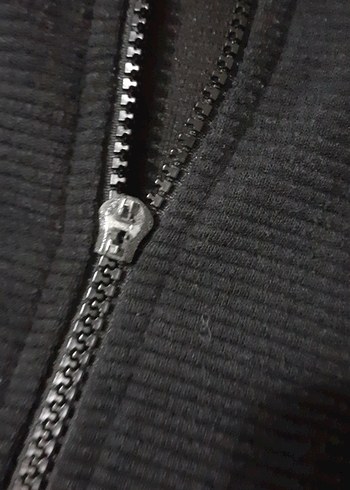 Erkek Kapüşonlu Fermuarlı Siyah Sweatshirt - Görsel 10