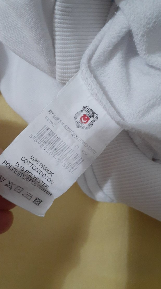 Kapüşonlu Beyaz Erkek Sweatshirt - Görsel 5