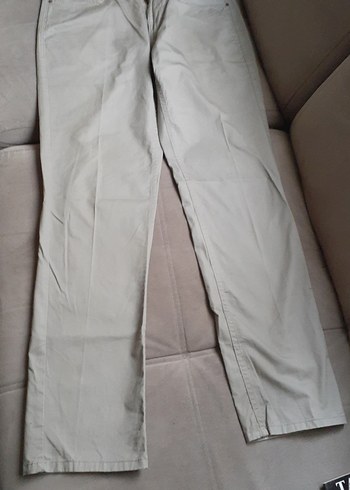 Loft Bej Duz Kesim Pantolon