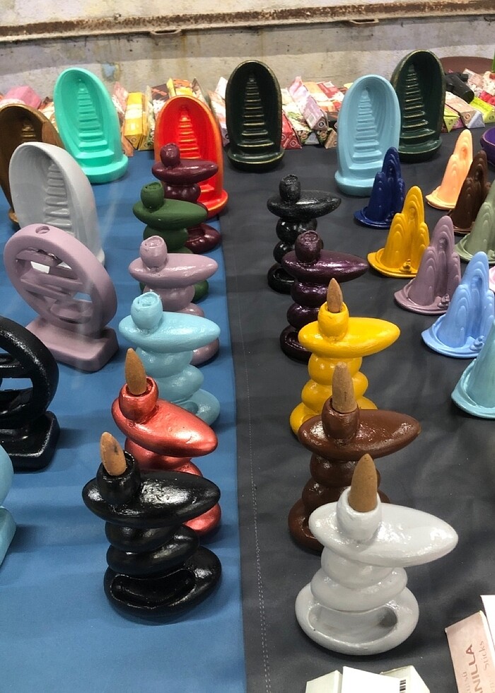 Siyah taş desen geri akış Tütsülük - Görsel 2