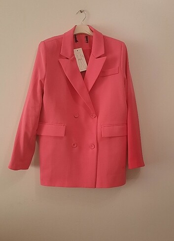 Pembe fuşya blazer ceket