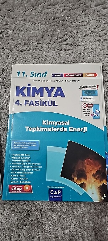  Beden Renk çap yayınları 11.sınıf kimya fasikül seti sadece ilk fasikülde 2