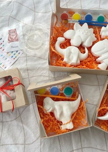 Beyaz Dinozor Boyama Seti - Görsel 6