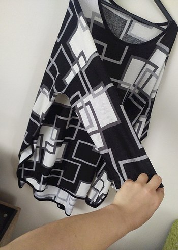 LC Waikiki Gri Desenli Modern tunik