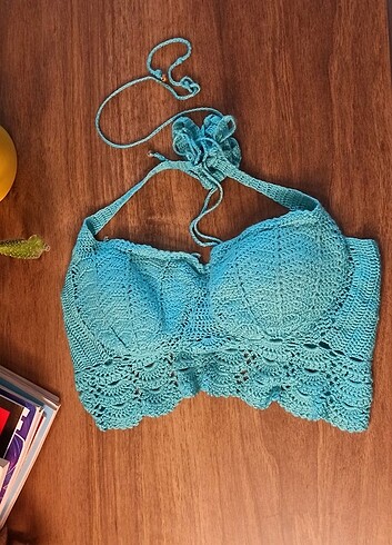 Örme bikini üstü
