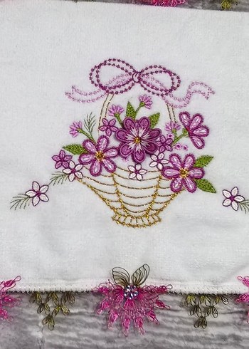 İğne oyası havlu - Görsel 4