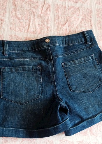 Mavi Mini Düğmeli Kiz cocuk Kot Şort - Görsel 5