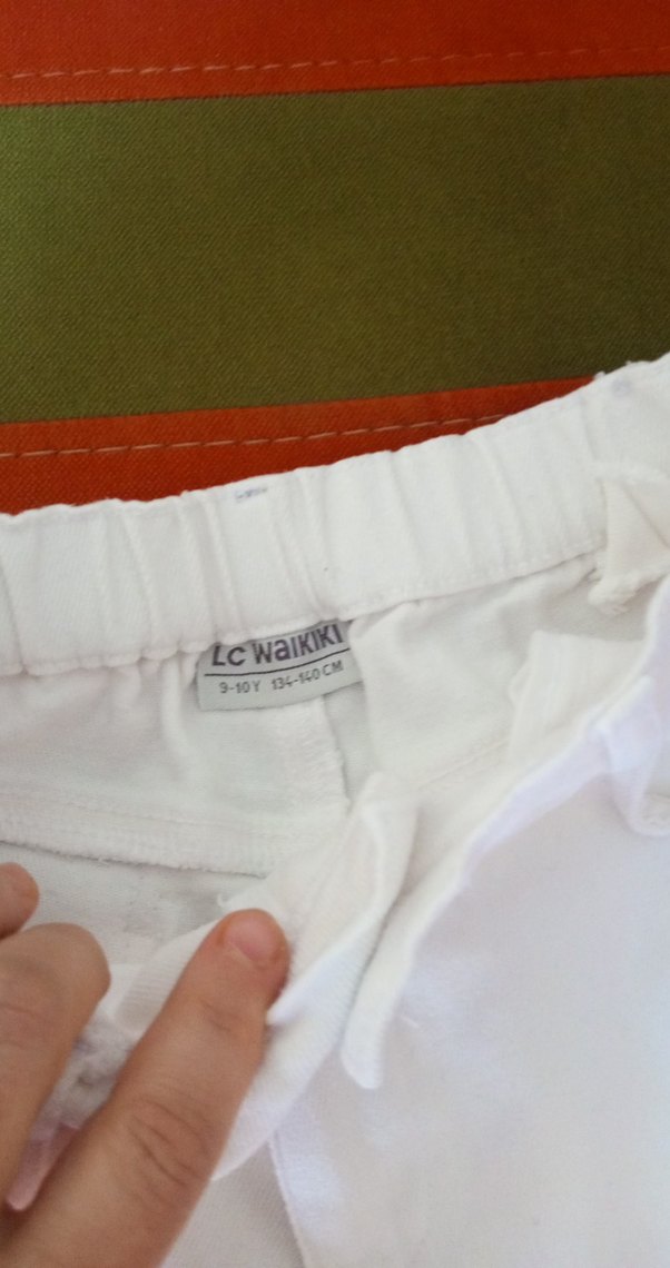 Beyaz  çocuk Kot Pantolon - Görsel 3