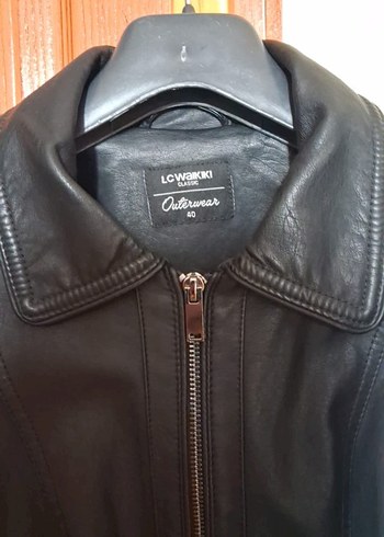 Siyah Deri Biker Ceket - Görsel 3