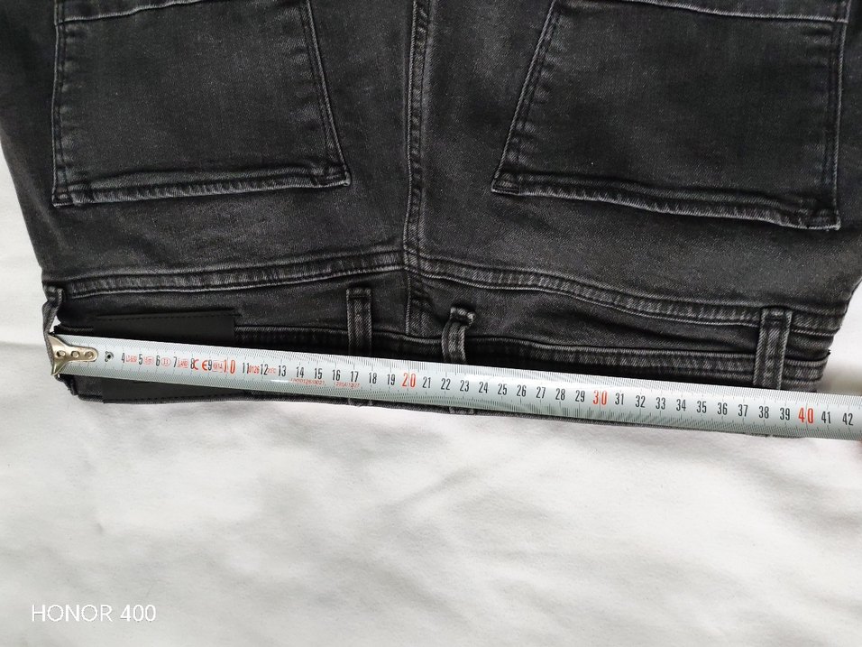 Gri Baskılı Dar Kesim Erkek Kot Pantolon - Görsel 3