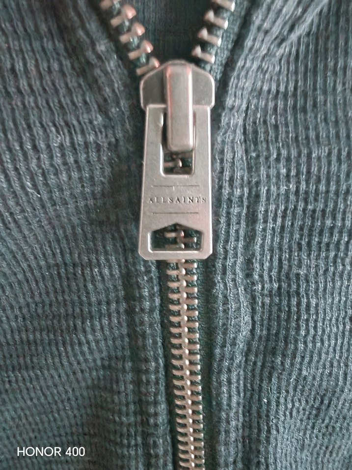 AllSaint Erkek Lacivert Fermuarlı Sweatshirt - Görsel 5