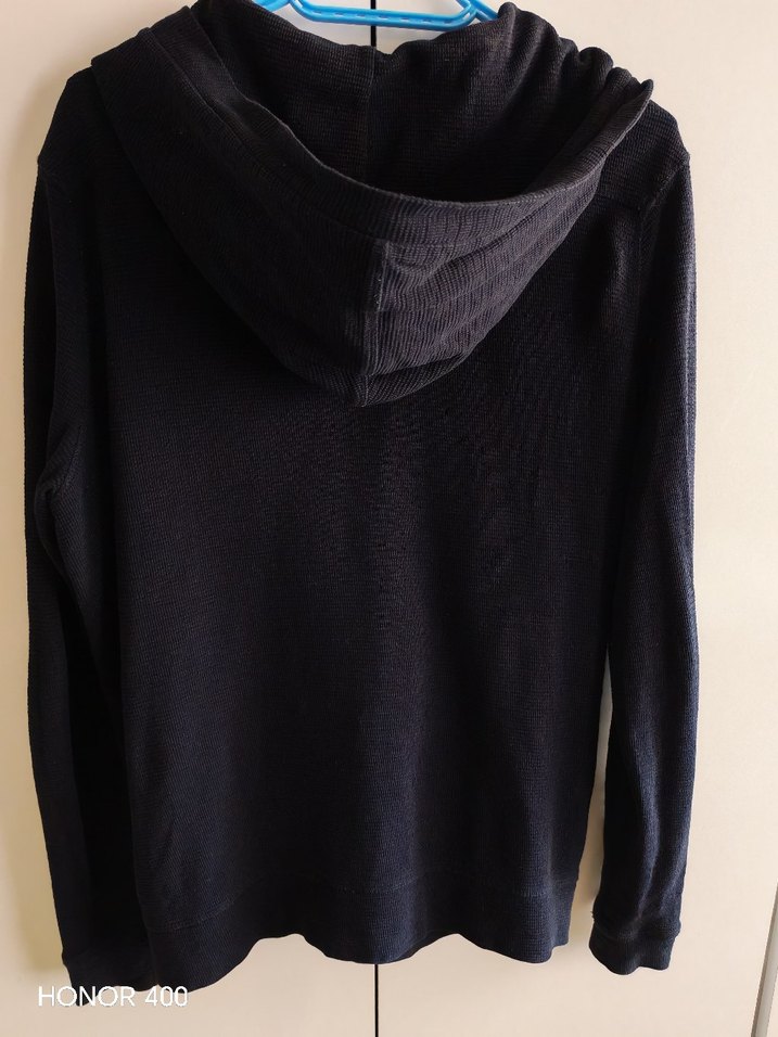 AllSaint Erkek Lacivert Fermuarlı Sweatshirt - Görsel 3