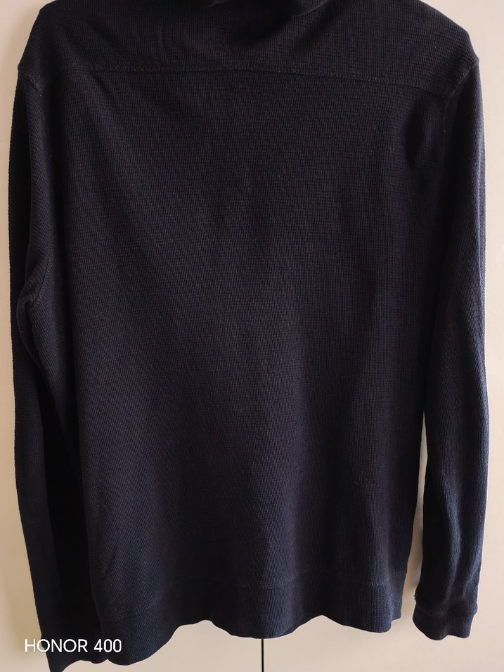 AllSaint Erkek Lacivert Fermuarlı Sweatshirt - Görsel 2