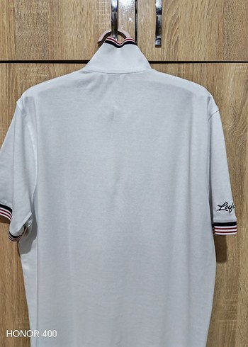 Erkek Beyaz Pamuklu Polo Tişört - Görsel 2