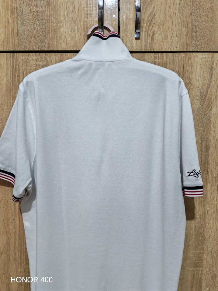 Erkek Beyaz Pamuklu Polo Tişört - Görsel 2