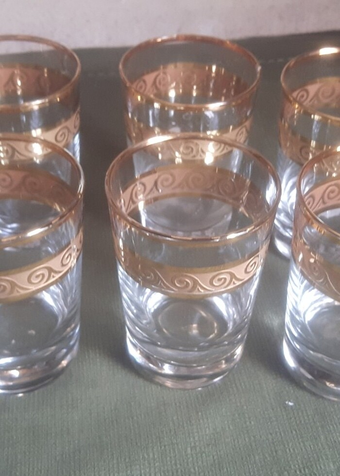 ALTIN DESENLİ 6LI BARDAK - Görsel 2