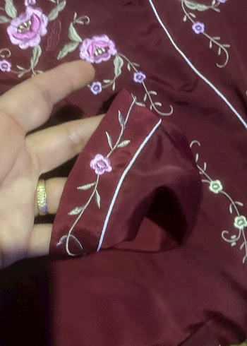 Diğer Nakışlı Bordo Kadın pijama