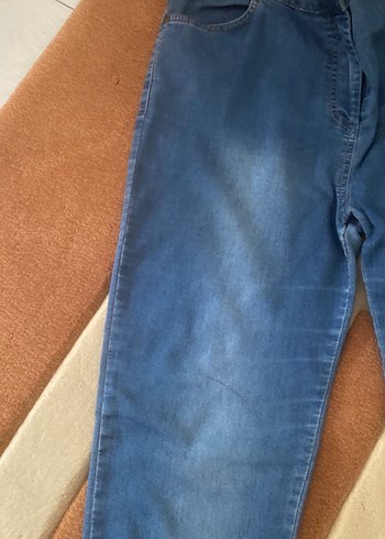 Kadın Mavi Denim Midi Boy Kot Pantolon - Görsel 3