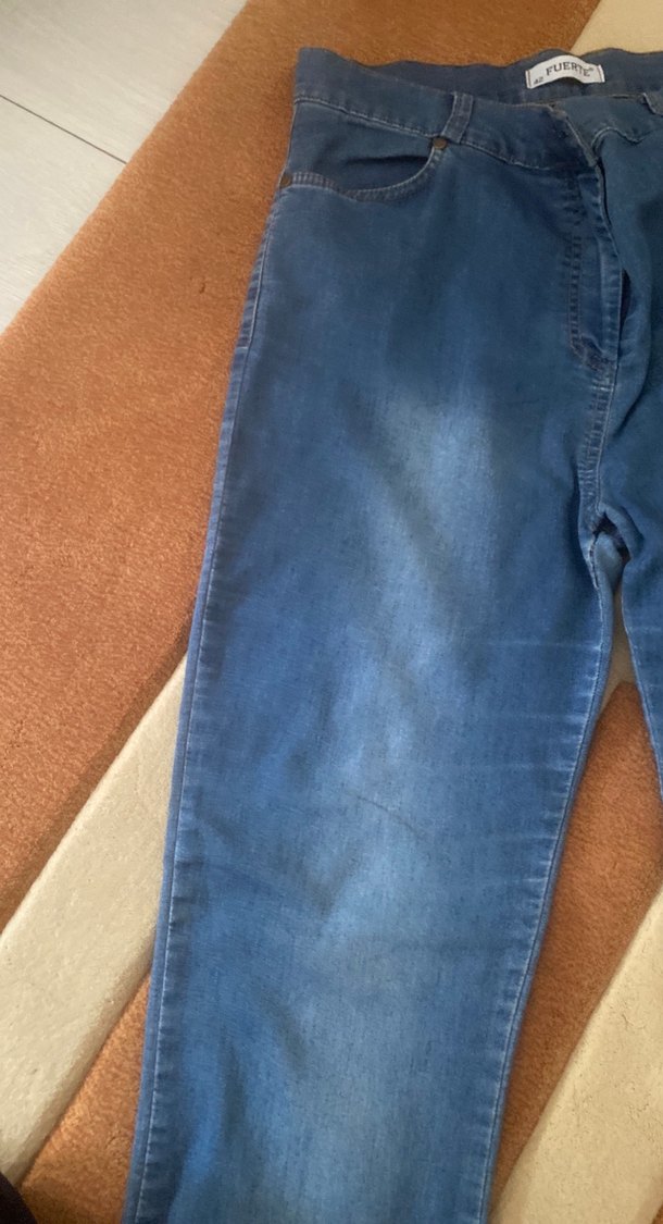 Kadın Mavi Denim Midi Boy Kot Pantolon - Görsel 3