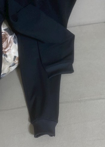 Siyah Erkek Sweatshirt, Bisiklet Yaka, Uzun Kollu eşofman takımı - Görsel 6