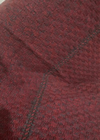 Bordo Örgü  dizüstü battaniyesi - Görsel 5