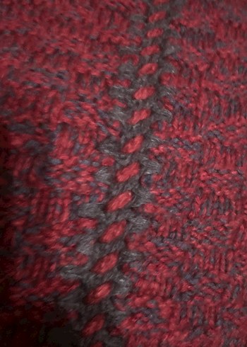 Bordo Örgü  dizüstü battaniyesi - Görsel 4