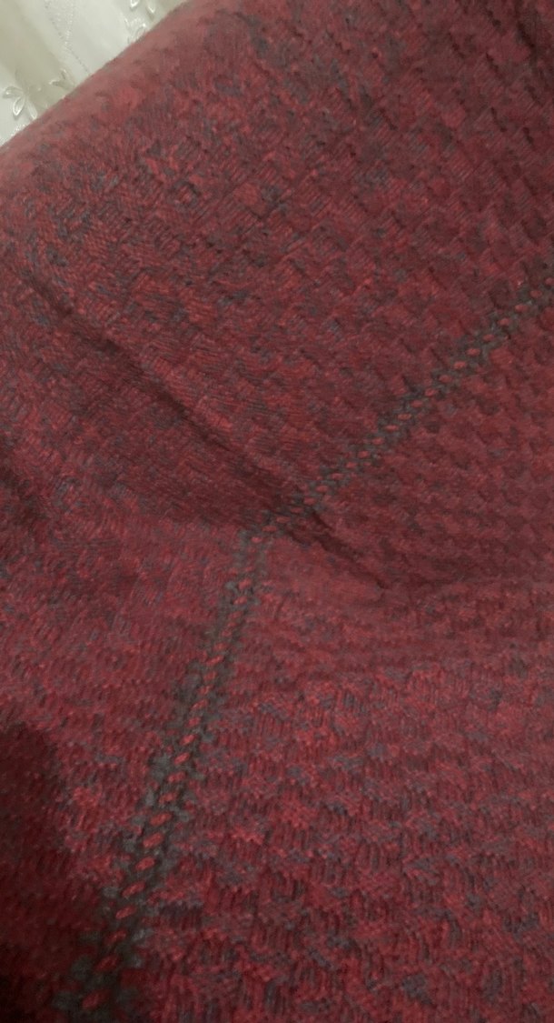 Bordo Örgü  dizüstü battaniyesi - Görsel 5