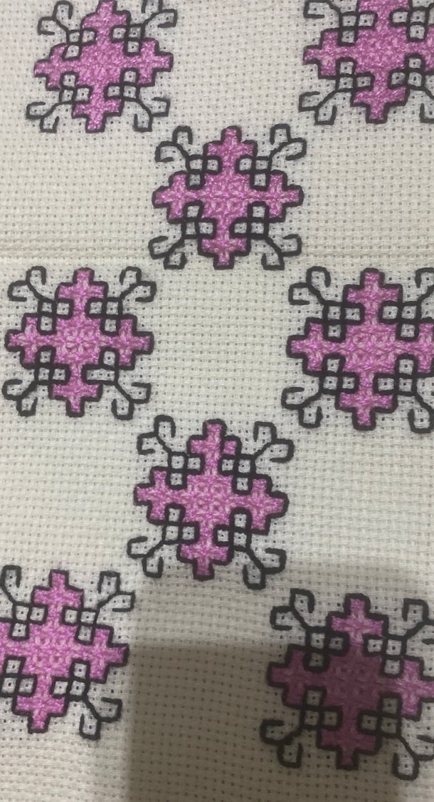 Elde İşlenmiş Pembe Nakışlı seccade - Görsel 2