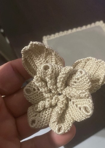 Vintage Dantel Motifli El Yapımı  sunum peçetesi - Görsel 4