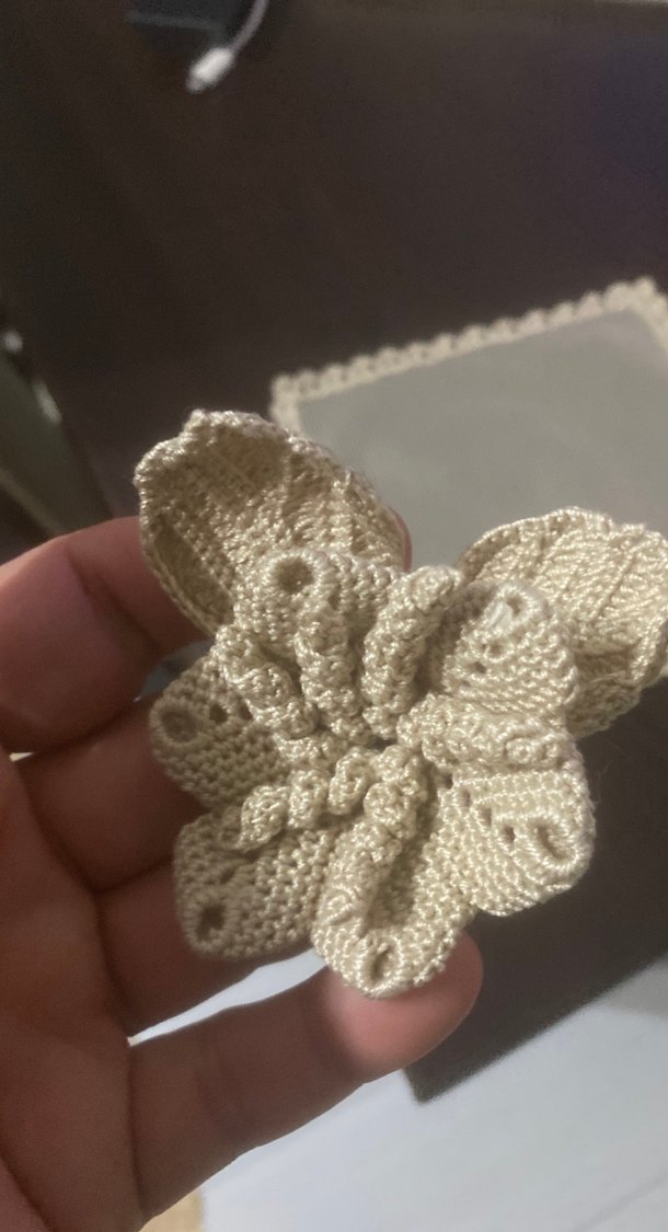 Vintage Dantel Motifli El Yapımı  sunum peçetesi - Görsel 4