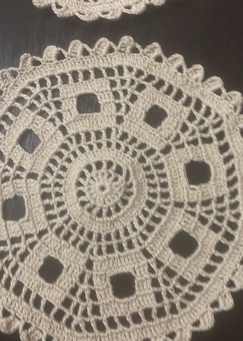 El Yapımı Bohem Dantel kahve sunum peçetesi - Görsel 3