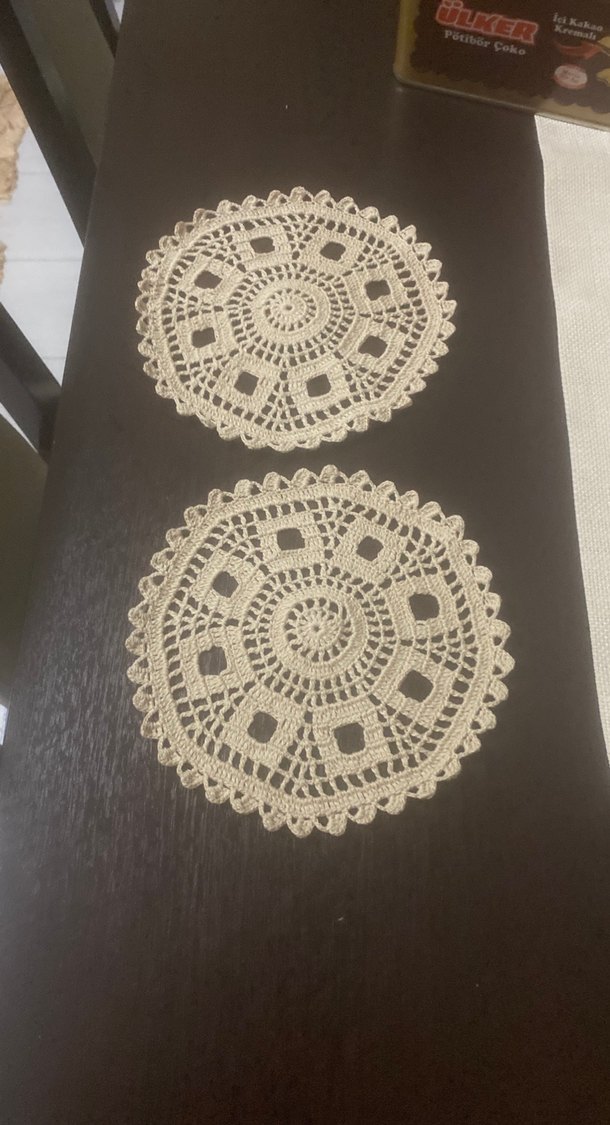 El Yapımı Bohem Dantel kahve sunum peçetesi - Görsel 4