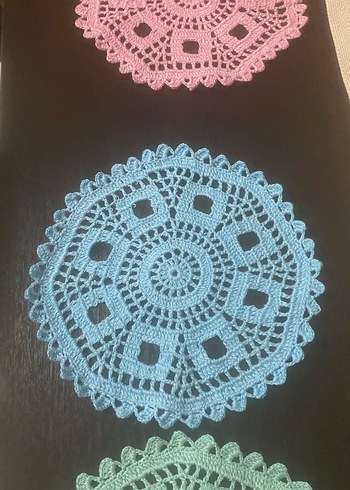 Renkli Bohem El Örgüsü  sunum peçetesi - Görsel 3