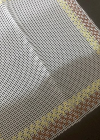 Bej İşlemeli 28cm 6 tane örtü - Görsel 5