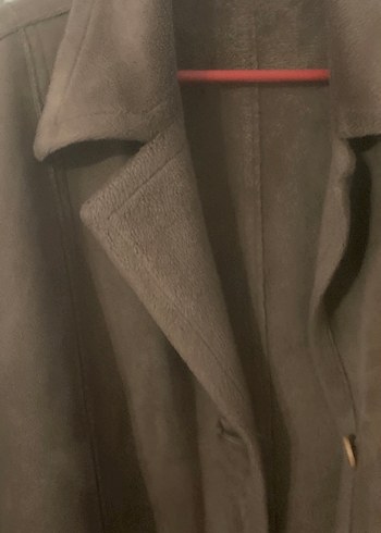 Uzun Süet Kadın Kabanı - Görsel 5