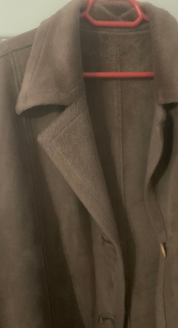 Uzun Süet Kadın Kabanı - Görsel 5