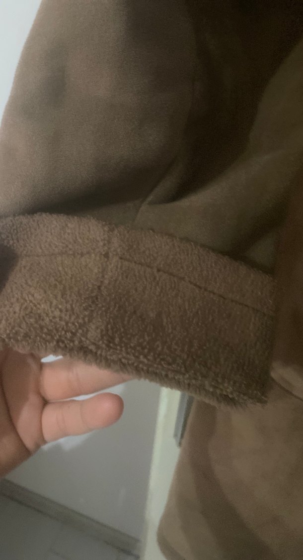 Uzun Süet Kadın Kabanı - Görsel 4