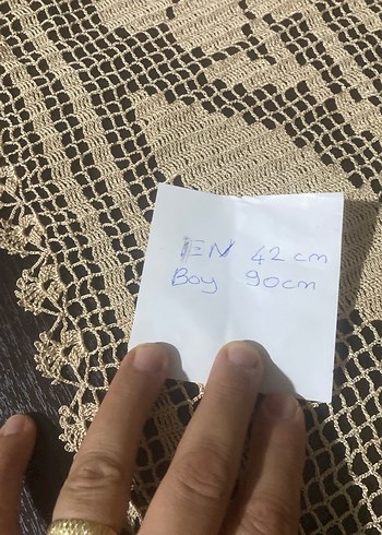 Beden ten rengi Renk Çiçek Desenli El Örgüsü Dantel Masa Örtüsü