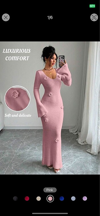 Shein triko elbise