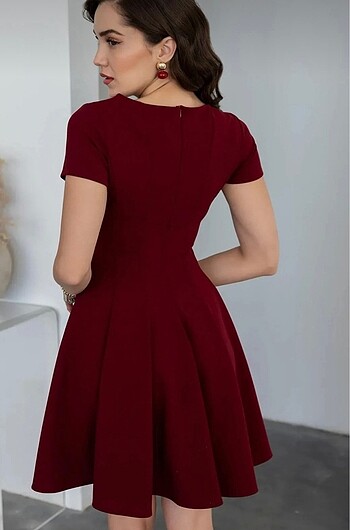 Diğer Bordo elbise